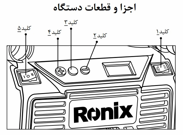 بدنه کمپرسور باد فندکی رونیکس مدل RH-4260