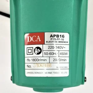 مشخصات درج شده روی بدنه دی سی ای مدل APB16