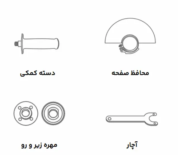 اقلام همراه مینی فرز 850 وات توسن مدل 3382A