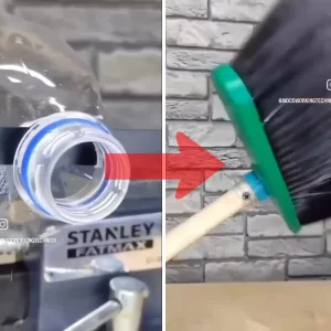 اتصال دسته تی به جارو با کمک بطری نوشابه