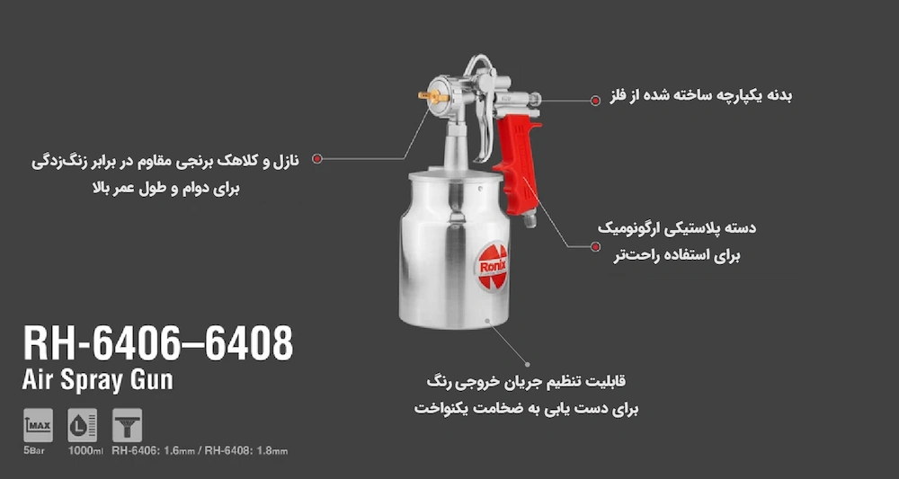 شماتیک پیستوله بادی رونیکس مدل RH-6408