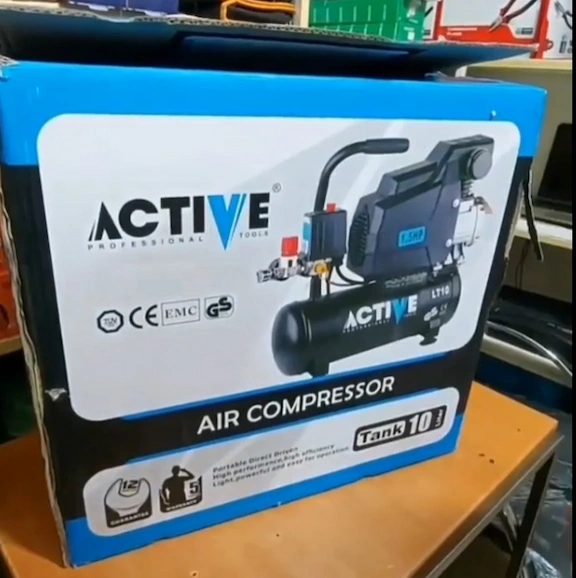بنر جعبه بسته بندی کمپرسور باد ۱۰ لیتر اکتیو مدل AC-1110