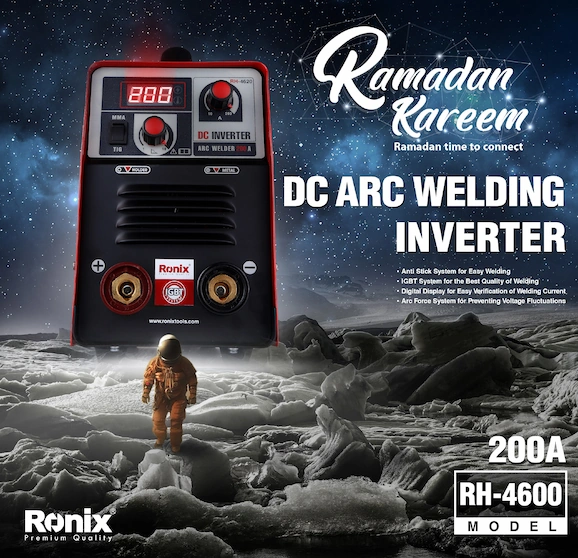بنر معرفی انگلیسی اینورتر جوشکاری 200 آمپر رونیکس مدل RH-4600