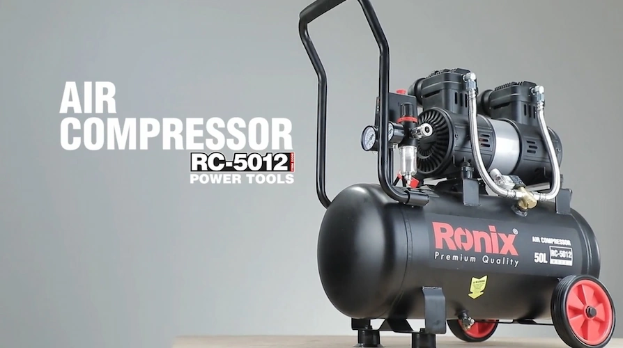 بنر انگلیسی کمپرسور باد 50 لیتری رونیکس مدل Rc-5012