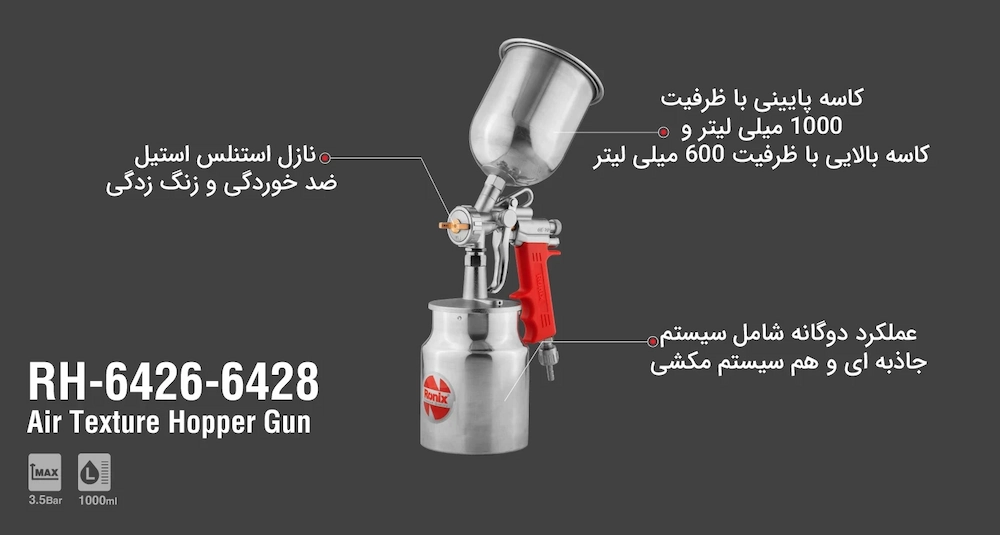 مشخصات پیستوله بادی رونیکس مدل RH-6428
