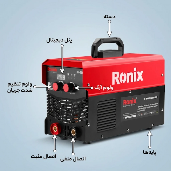 بدنه اینورتر جوشکاری 400 آمپر رونیکس مدل RH-4640
