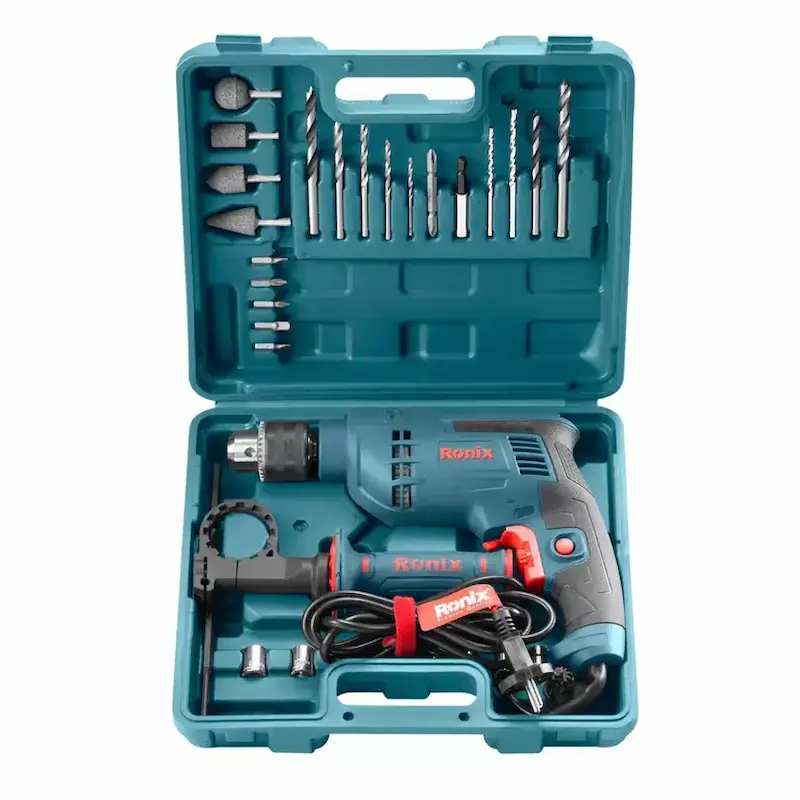 کیت دریل چکشی برقی و متعلقات 29 پارچه رونیکس مدل RS-0007