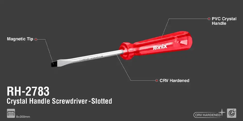برگه راهنما پیچ گوشتی دوسو دسته PVC سایز 2008 رونیکس مدل RH-2783